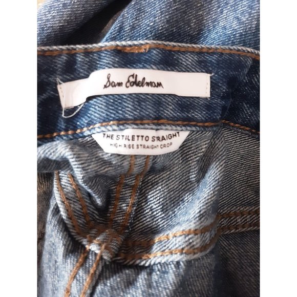 Sam Edelman The Stiletto Straight High Rise Straight Crop Women's 8/29 NWT - Picture 8 of 12